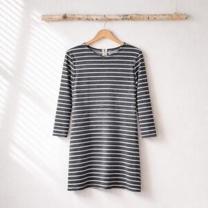 Sail to Sable‎ Nautical Textured Ribbed Striped Shift Dress Coastal Cottage XS